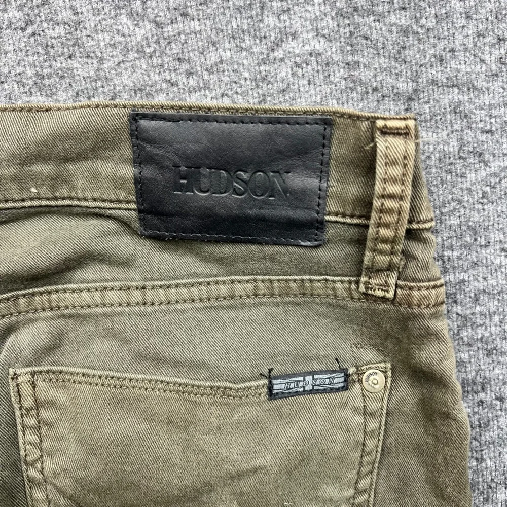 Hudson Pants Mens 31 Olive Green Fits 31x33 Blake Slim Ares M275DLE Button Fly‎